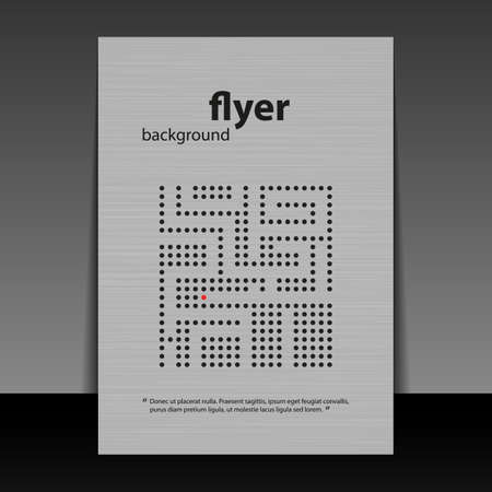 Flyer or Cover Design with Dotted Labyrinth Patternのイラスト素材