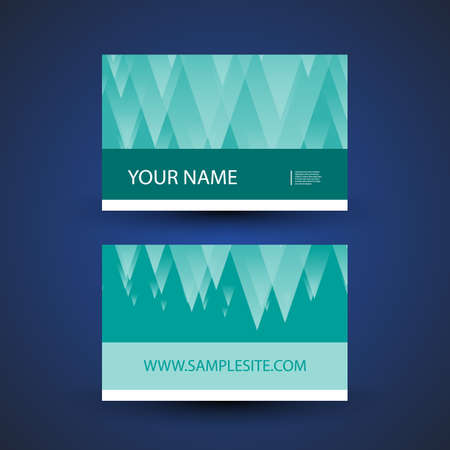 Business Card Template with Abstract Blue Backgroundのイラスト素材