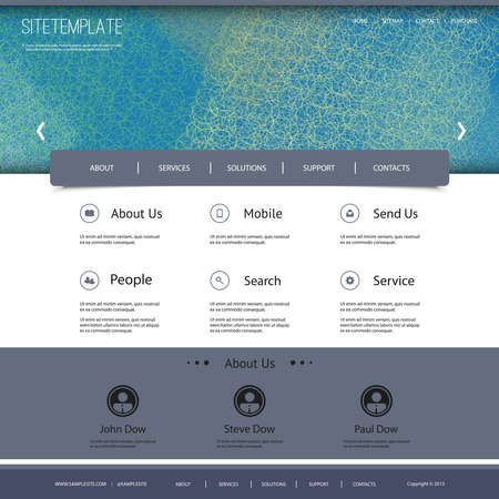 Website Template with Abstract Header Design - Ringsのイラスト素材