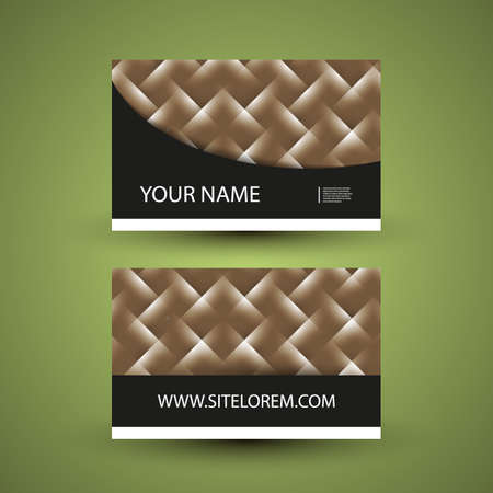 Business or Gift Card with Abstract Brown Patternのイラスト素材