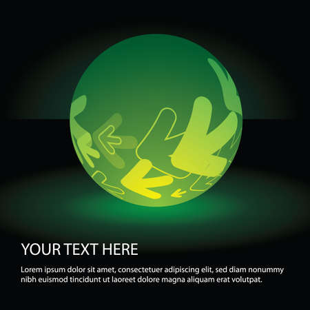 Abstract Globe Design with Arrowsのイラスト素材