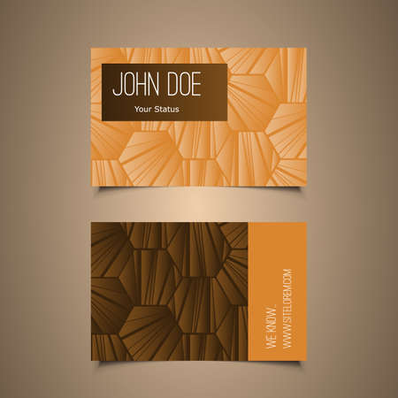 Business Card Template with Hexagonal Patternのイラスト素材
