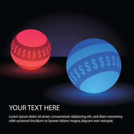 Abstract Globe Designs with Dollar Signsのイラスト素材