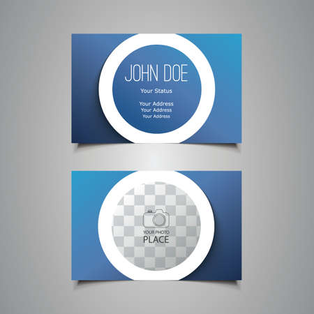 Business Card Template with Place for Your Photoのイラスト素材
