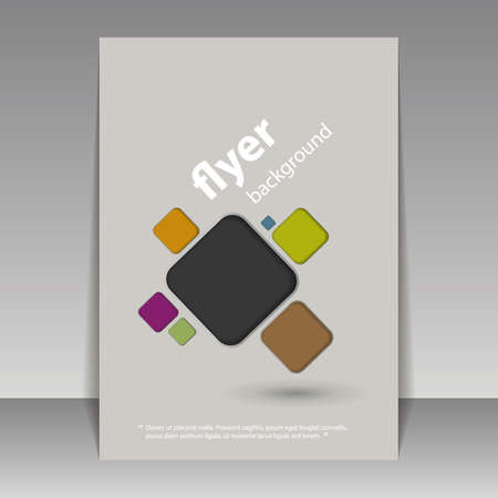 Flyer or Cover Design with Abstract Round Squares Patternのイラスト素材