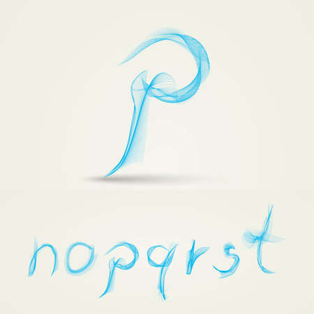 Wavy Alphabet Letters - Abstract Designのイラスト素材