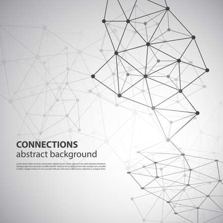 Molecular, Global or Business Network Connections Concept Designのイラスト素材