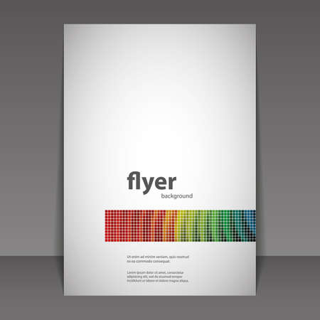Flyer or Cover Design with Colorful Mosaic Pattern のイラスト素材