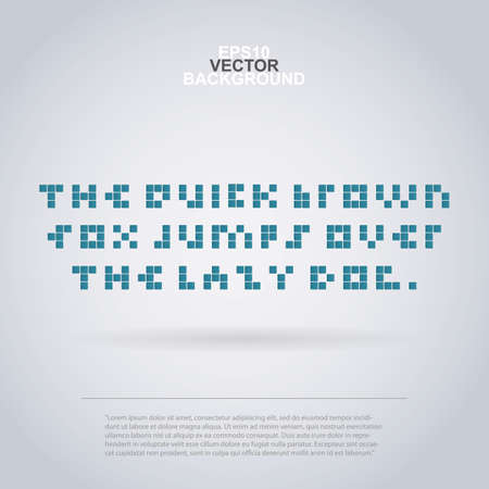 Typography - Alphabet Letters Made of Squaresのイラスト素材