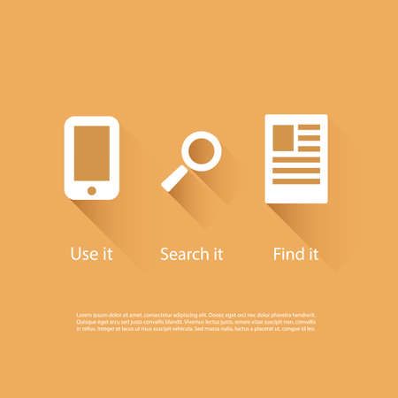 Icons Set - Flat UI Design のイラスト素材