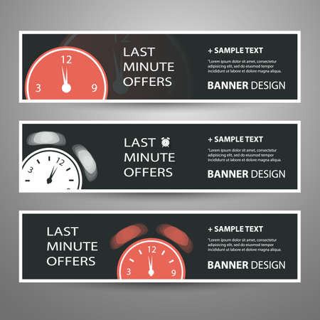 Last Minute Offer Banners for Your Advertisementのイラスト素材