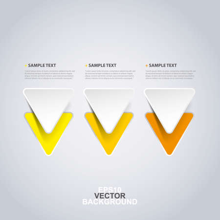 Minimal Paper Cut Infographics Design - Triangles のイラスト素材