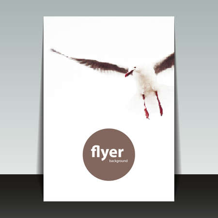 Flyer or Cover Design with Dotted Pattern - Halftone Theme  Seagullのイラスト素材