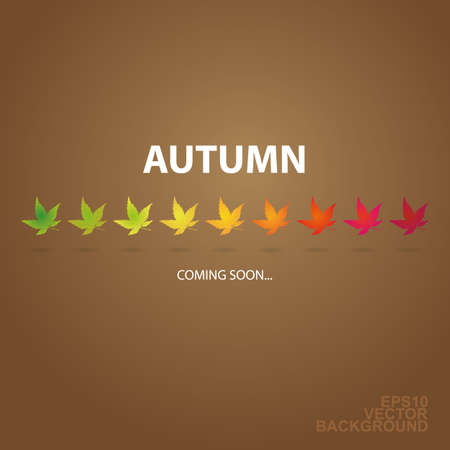 Autumn is Coming - Background with Row of Leavesのイラスト素材