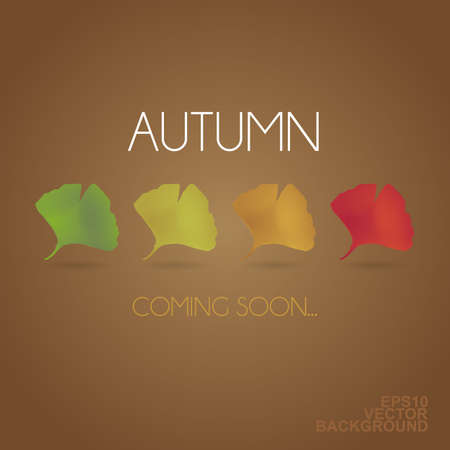 Autumn is Coming - Background with Leavesのイラスト素材