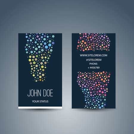 Colorful Dotted Business or Gift Card Designのイラスト素材