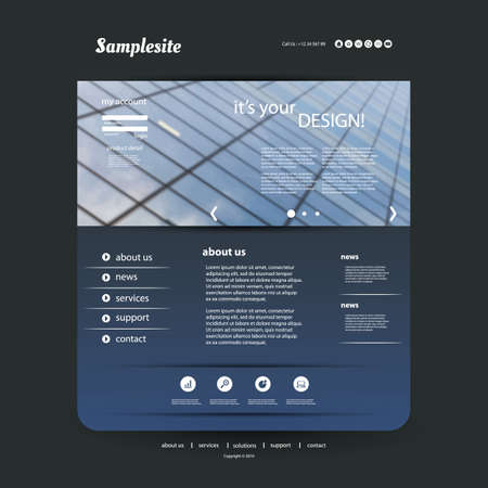Website Template for Your Businessのイラスト素材