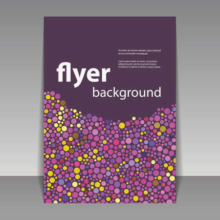 Flyer or Cover Design with Colorful Dotted Abstract Patternのイラスト素材