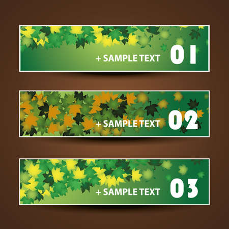 Banner or Header Design - Autumn Leavesのイラスト素材