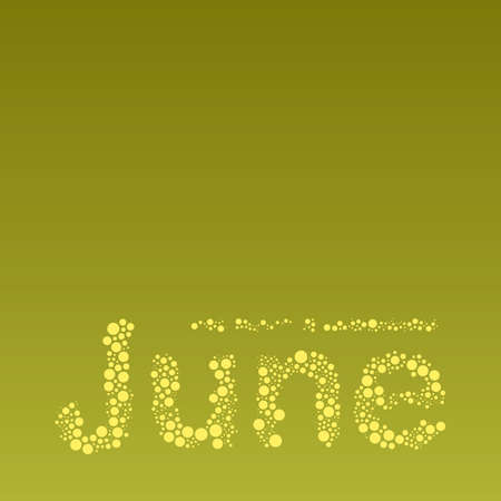 Abstract Dotted Calendar Elements Design Template - Months, Juneのイラスト素材