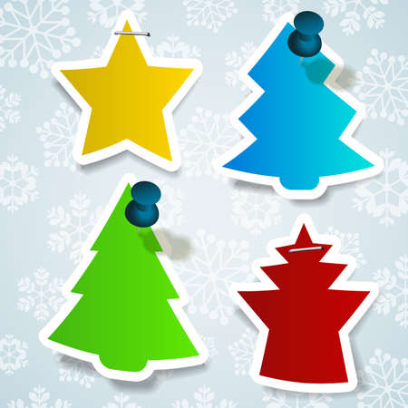 Christmas Labelsのイラスト素材