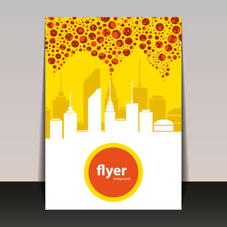 Flyer or Cover Design - Cityscape Silhouetteのイラスト素材