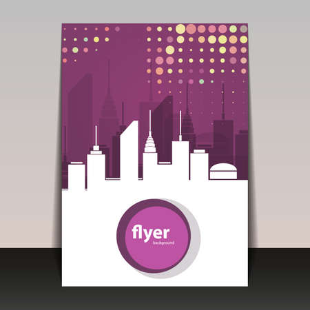 Flyer or Cover Design - Cityscape Silhouette のイラスト素材