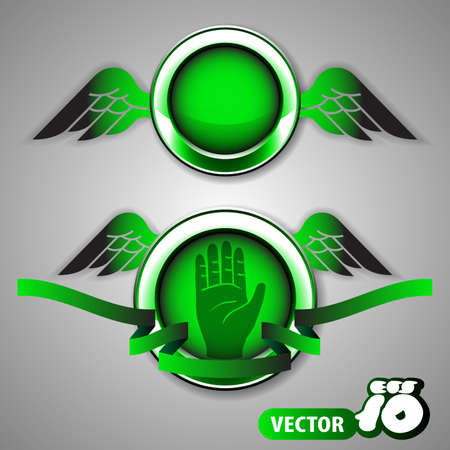 Vector Illustration of Label or Badge Templatesのイラスト素材