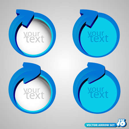 3d Vector Arrows Setのイラスト素材