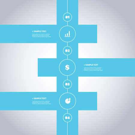 Minimal Timeline Design - Infographic Elements with Iconsのイラスト素材
