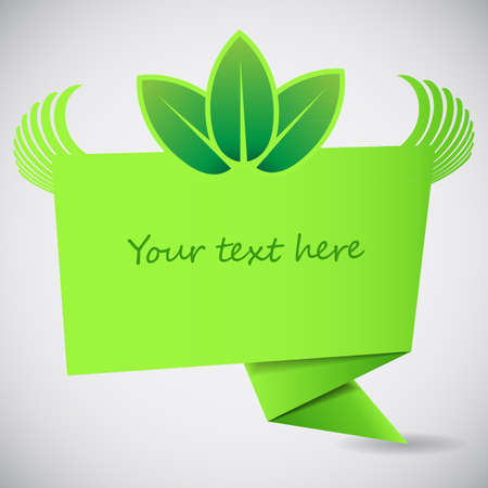 Green Eco Speech Bubbleのイラスト素材