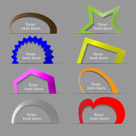 Different Colorful Frames and Labels Template Clip-Artのイラスト素材