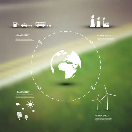 Eco Infographic Design Templateのイラスト素材