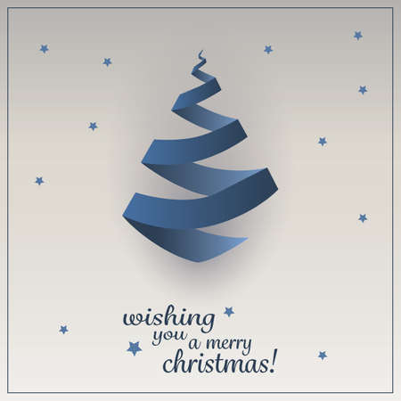 Origami Christmas Tree Card Design Templateのイラスト素材
