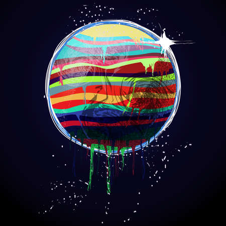 Abstract Colorful Sphereのイラスト素材