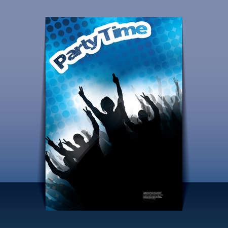 Flyer or Cover Design - Party Time - Party Time - Party Flyer with Spotted Backgroundのイラスト素材