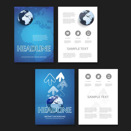 Flyer or Cover Design Template Set - Business, Corporate Identityのイラスト素材