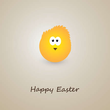 Happy Easter Card with Little Chicken Designのイラスト素材