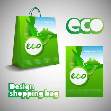 Eco Shopping Bag Designのイラスト素材