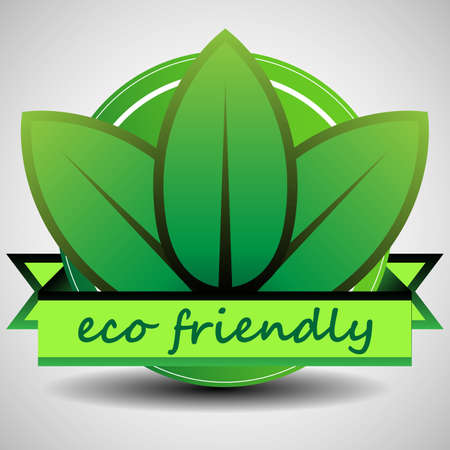 Green Eco Friendly Label Templateのイラスト素材