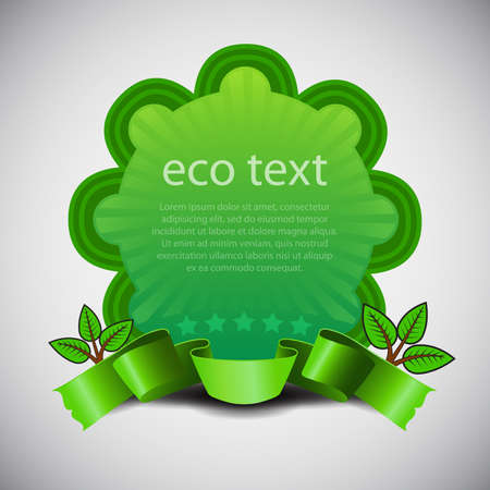 Green Eco Friendly Label or Badge Templateのイラスト素材