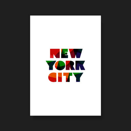 New York City  Bold Typographic Design for Flyer Book Cover or Screen Print TShirt Designのイラスト素材