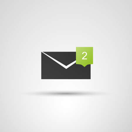 Mail Receival Icon  Flat Design Concept with Envelope and Bubbleのイラスト素材