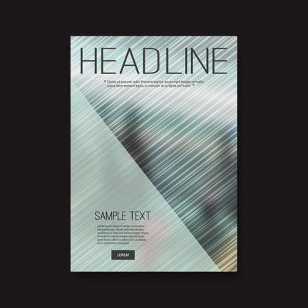 Flyer or Cover Design with Blurred, Striped Backgroundのイラスト素材