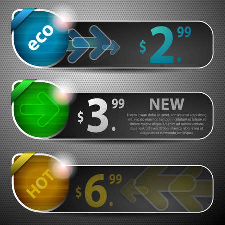 Multicolored Banner Setのイラスト素材