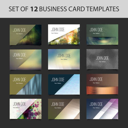 Set of Colorful Business Cardsのイラスト素材
