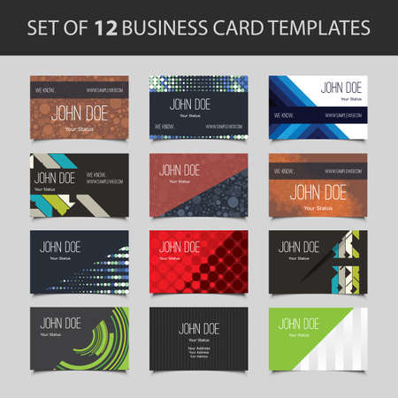 Set of Colorful Business Cardsのイラスト素材