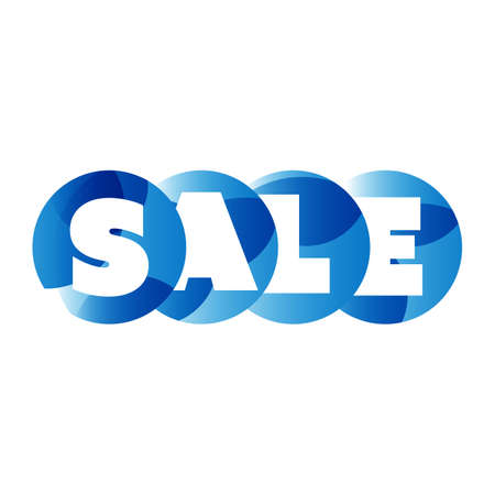 Sale Word Label, Banner, Letters On Circular Shapes - Web Icon, Button or Message for Web Site Design, Presentation or Applicationのイラスト素材