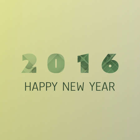 Simple Colorful New Year Card, Cover or Background Design Template - 2016のイラスト素材