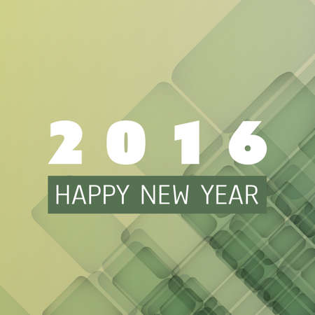 Simple Colorful New Year Card, Cover or Background Design Template - 2016のイラスト素材